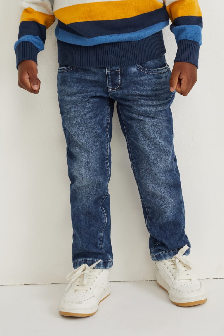 Denim Blue C&A Slim Thermal Boys' Jeans | GVRTK-9375