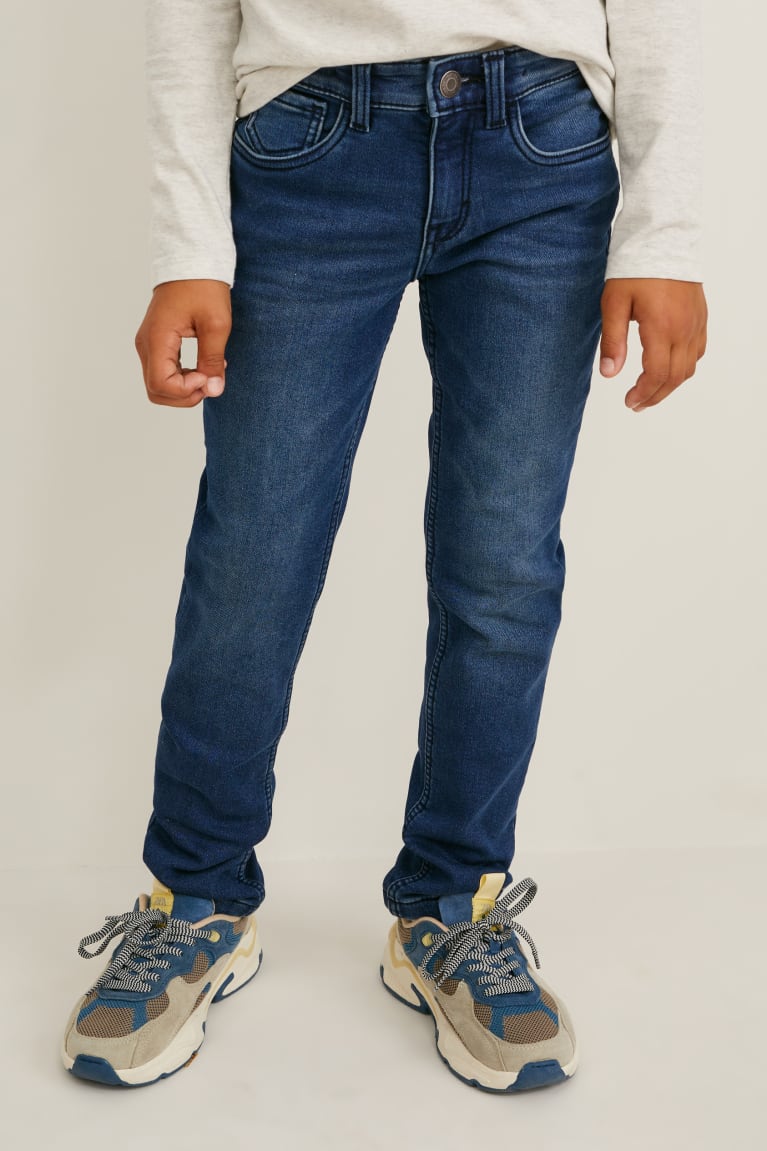 Denim Blue C&A Slim Thermal Jog Denim Boys' Trousers | AFERL-5416