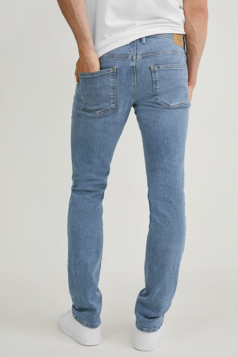 Denim Blue C&A Slim With Hemp Fibres Lycra® Men's Jeans | JCYFR-7986