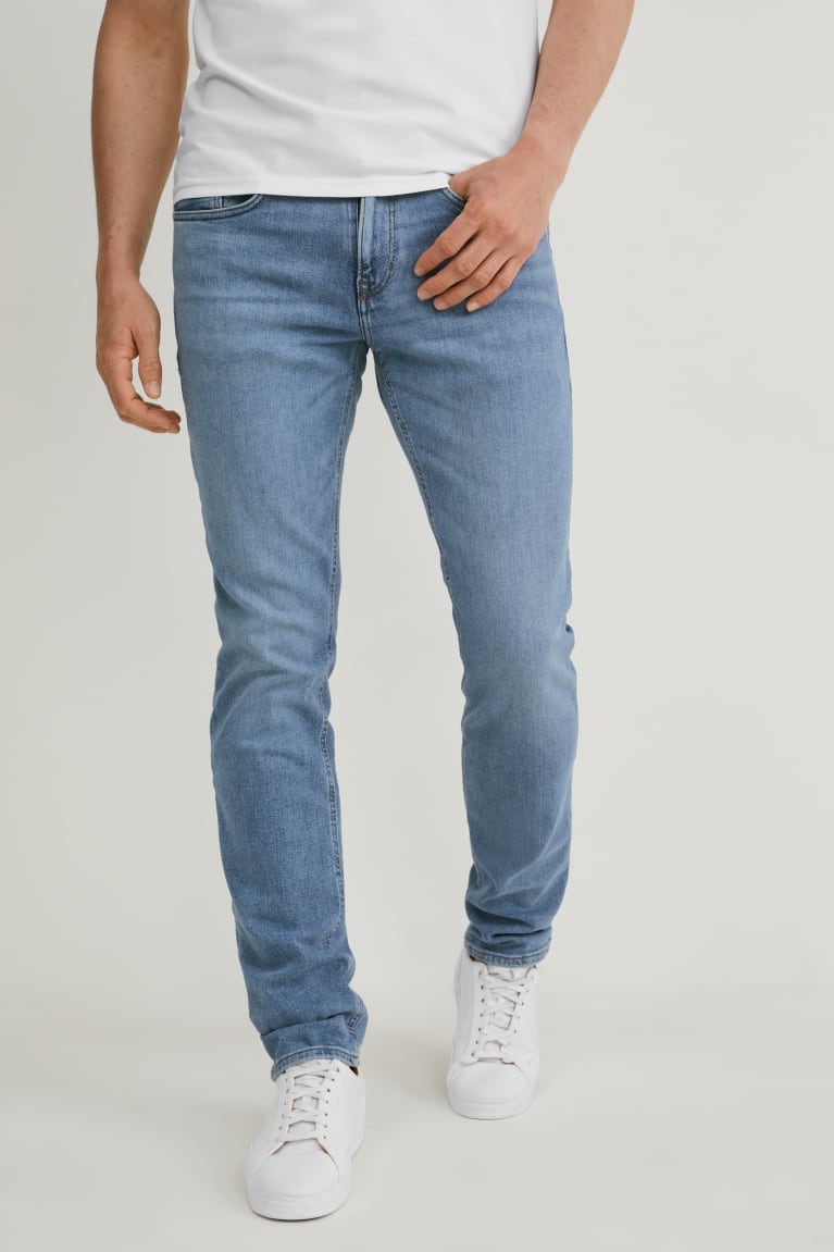 Denim Blue C&A Slim With Hemp Fibres Lycra® Men's Jeans | JCYFR-7986