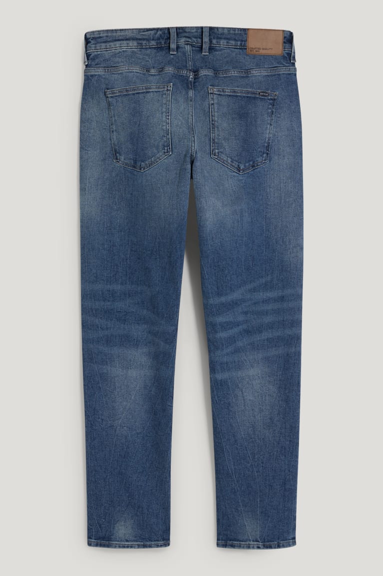 Denim Blue C&A Straight Men's Jeans | UBTCO-8567