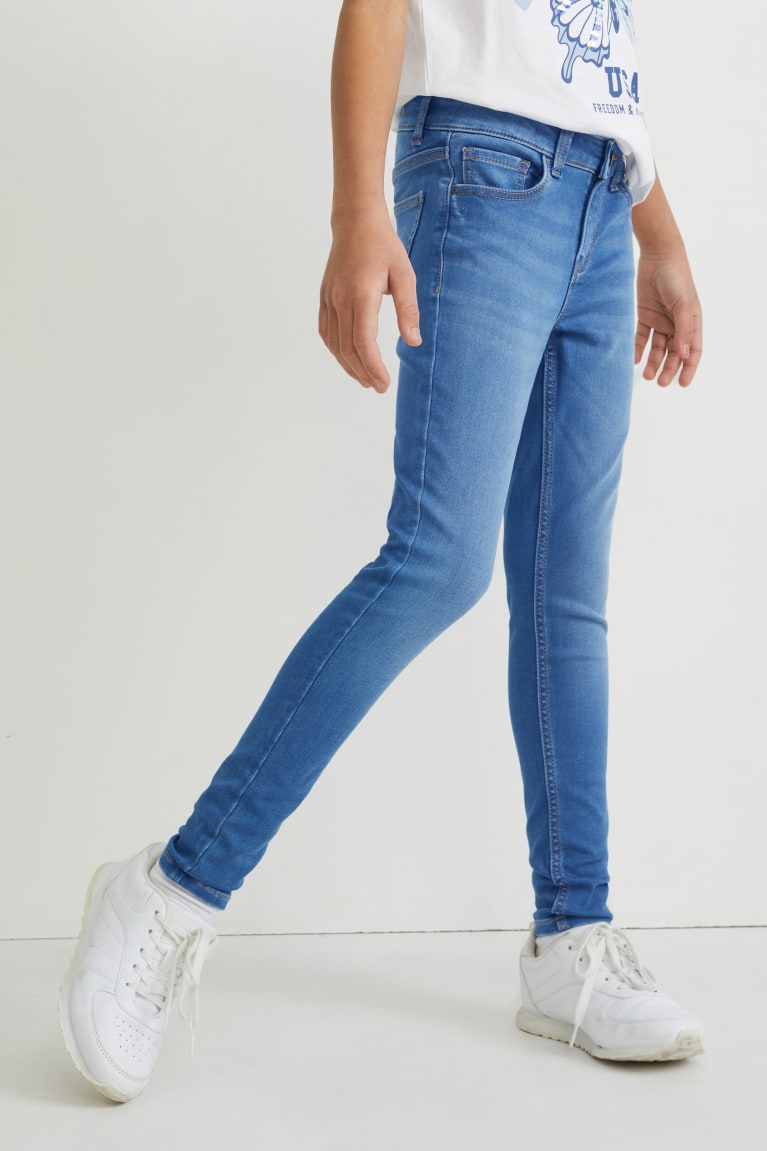 Denim Blue C&A Super Skinny Girls' Jeans | LCUOG-5169