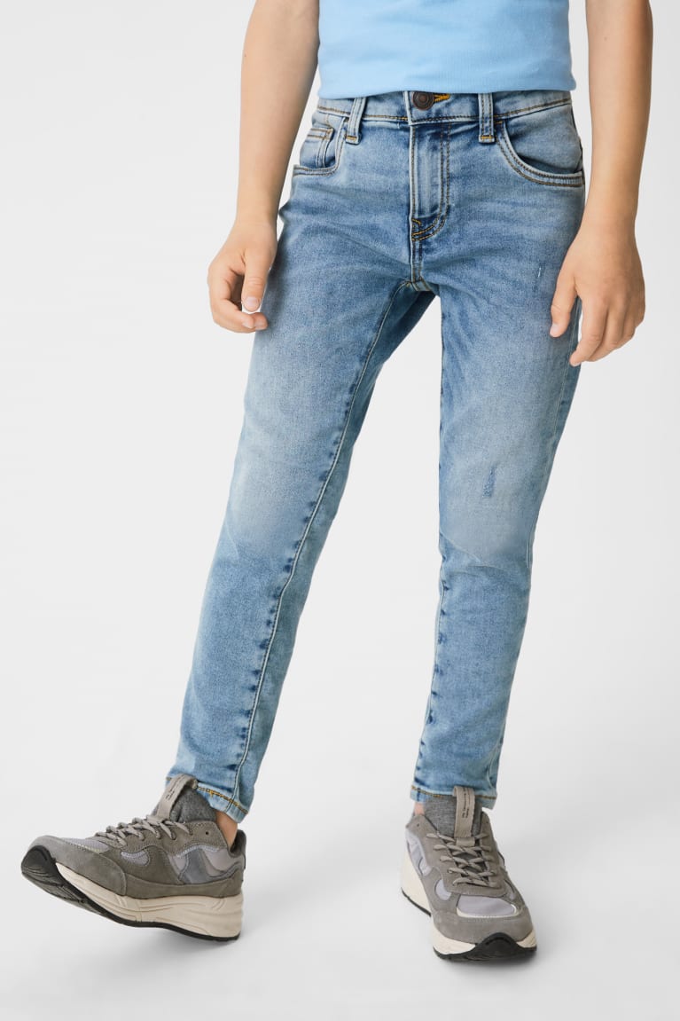 Denim Blue C&A Super Skinny Organic Cotton Boys' Jeans | AUJKE-0745