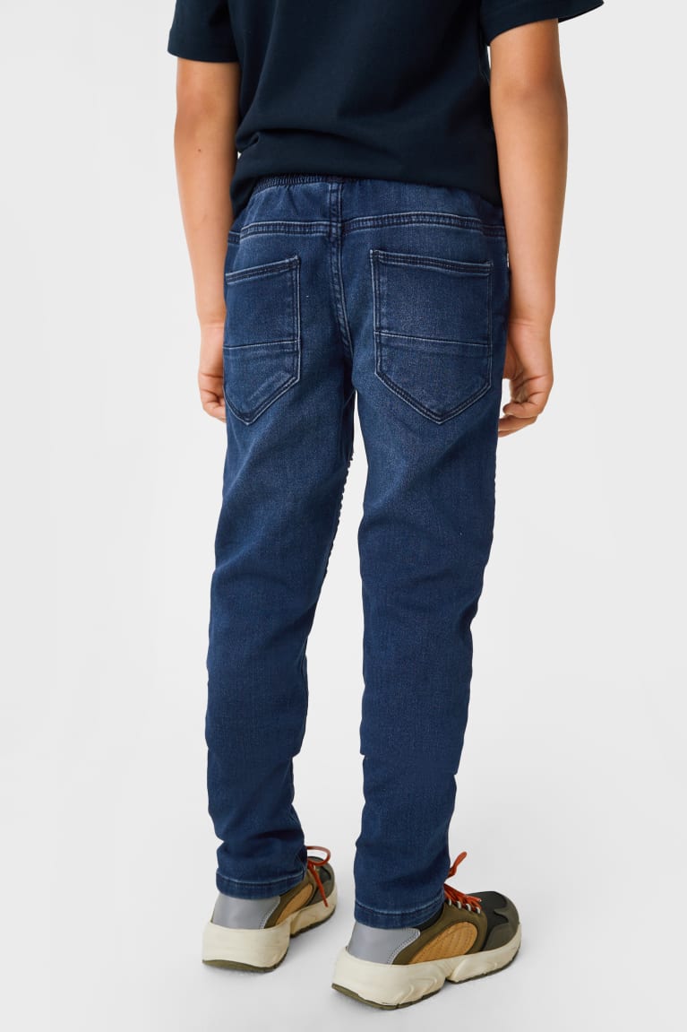 Denim Blue C&A Tapered Organic Cotton Boys' Jeans | KPUDI-9061