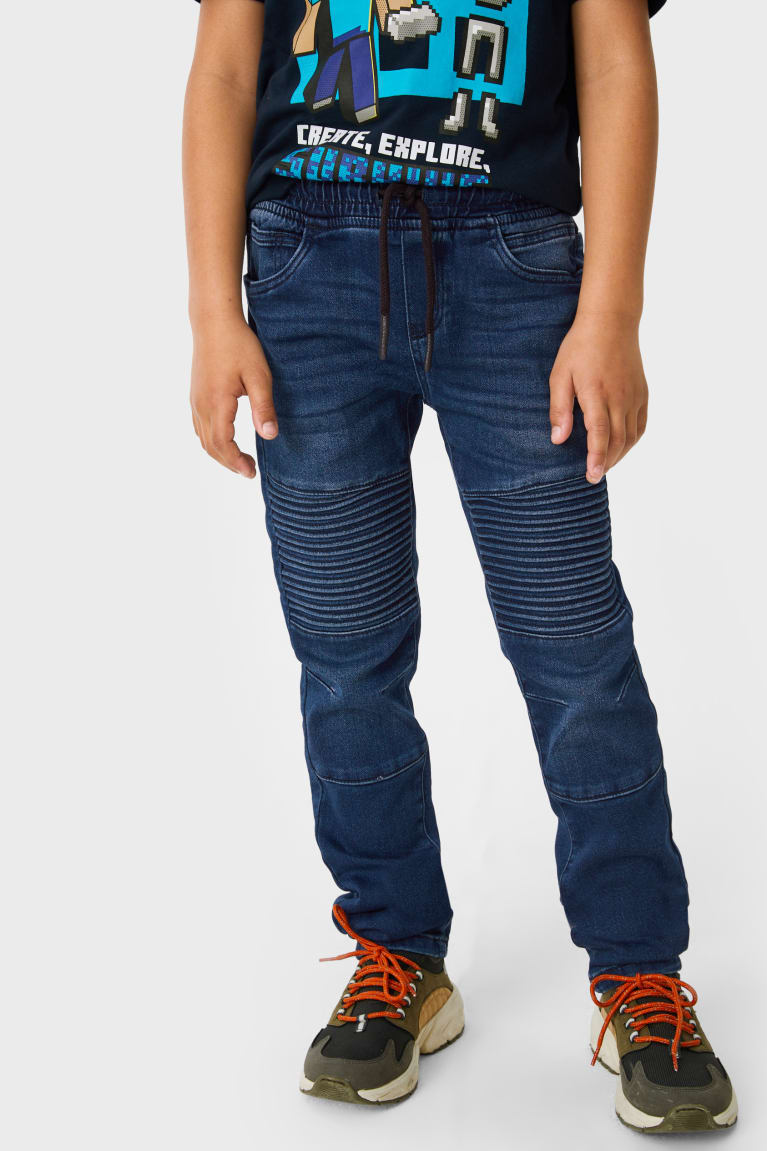 Denim Blue C&A Tapered Organic Cotton Boys' Jeans | KPUDI-9061