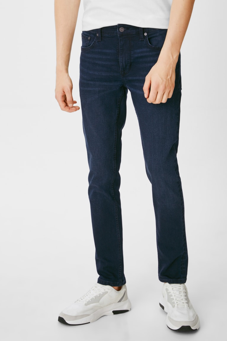 Denim Dark Blue C&A Clockhouse Skinny Lycra® Men's Jeans | NCRSB-0296