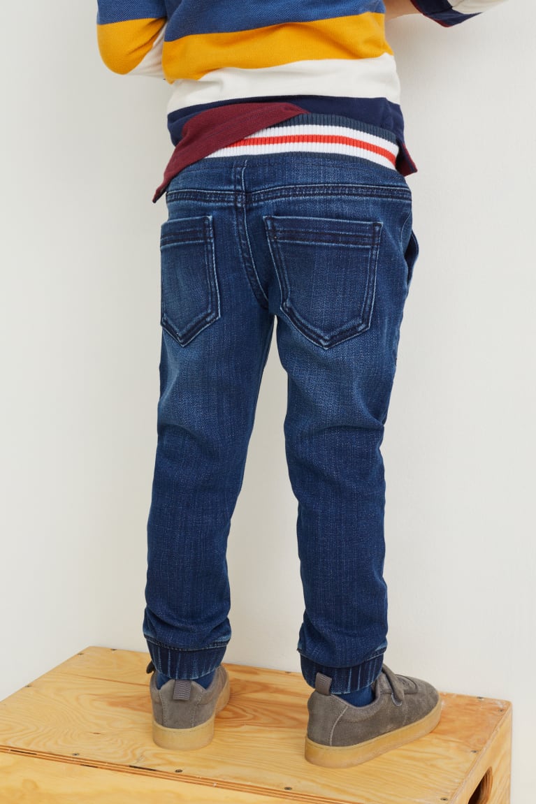 Denim Dark Blue C&A Dinosaur Slim Boys' Jeans | PJTZV-3527