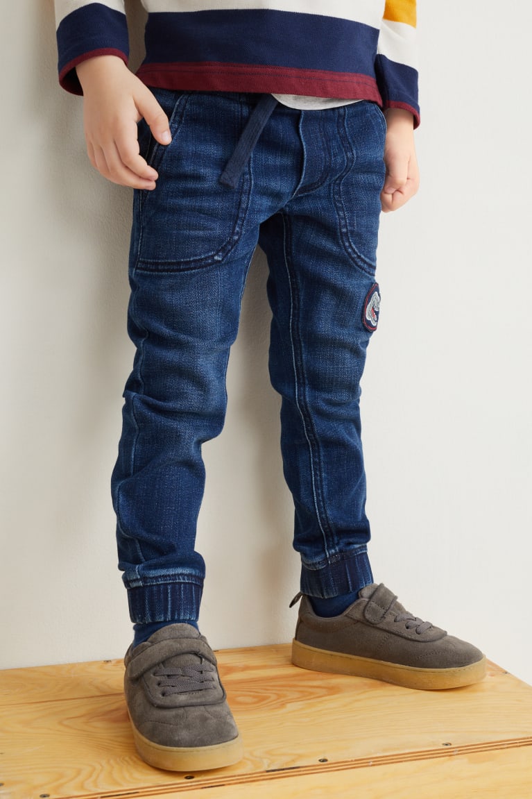 Denim Dark Blue C&A Dinosaur Slim Boys' Jeans | PJTZV-3527