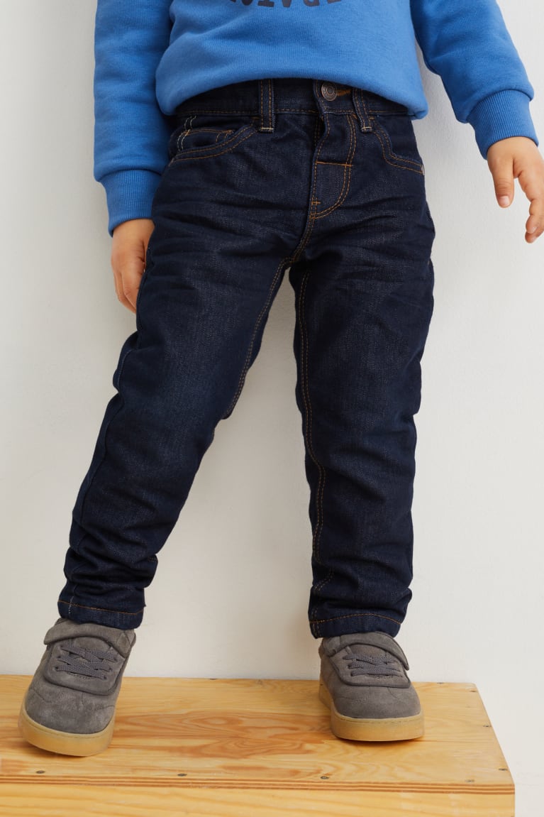 Denim Dark Blue C&A Multipack Of 2 Slim Thermal Boys' Jeans | HXJSM-4971