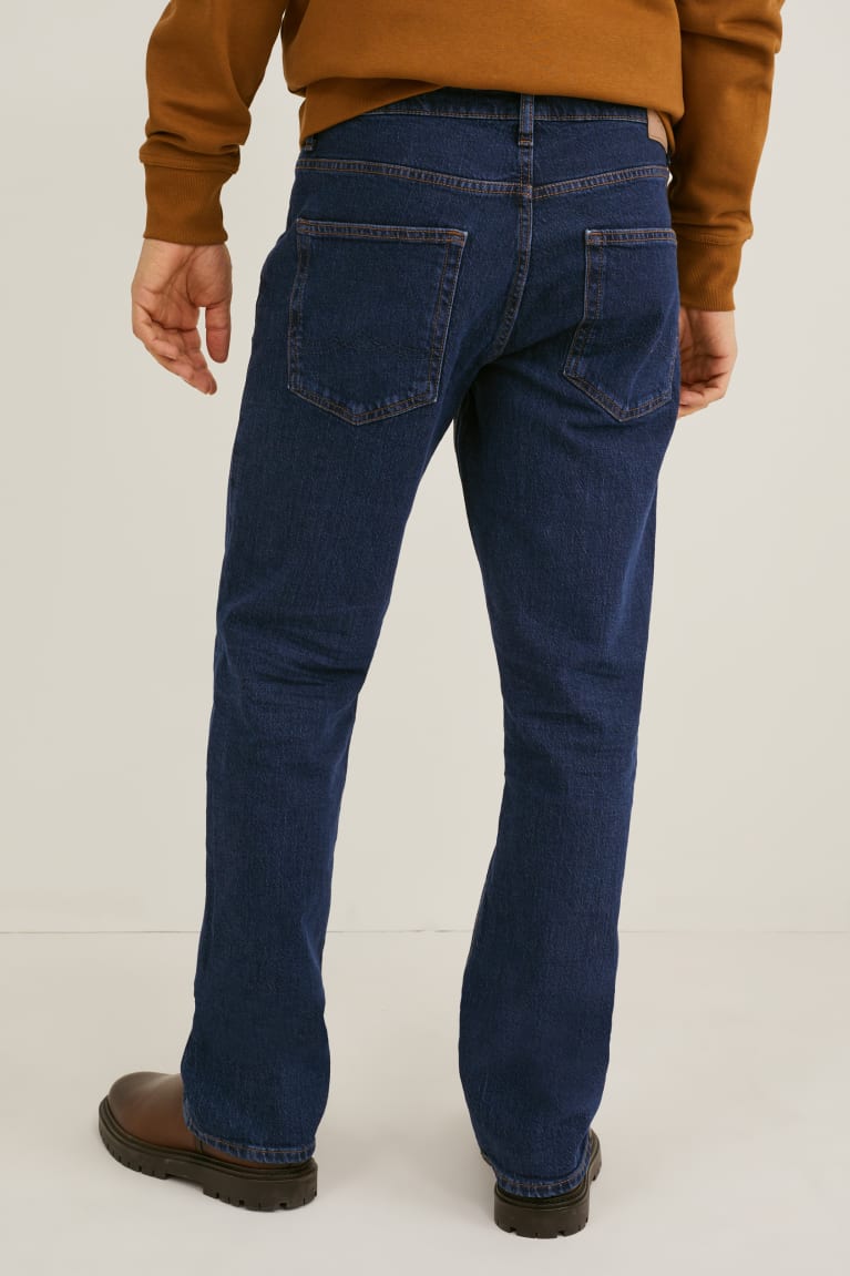 Denim Dark Blue C&A Regular Lycra® Men's Jeans | DCBMK-4759