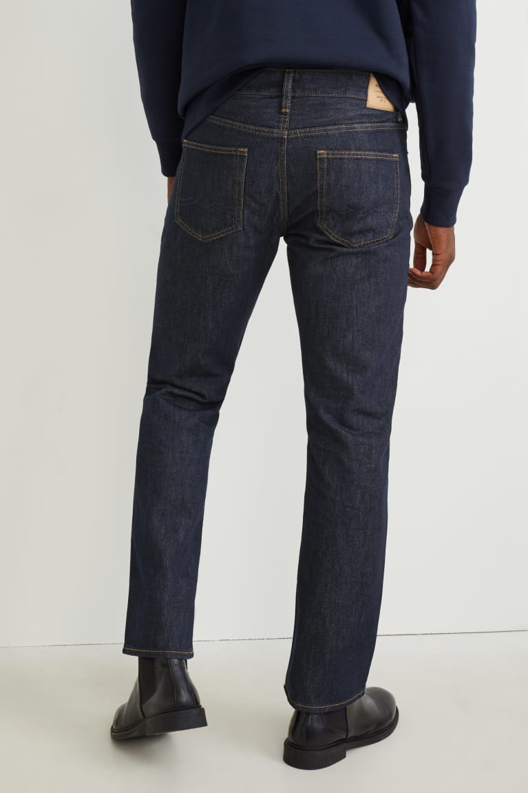 Denim Dark Blue C&A Regular Men's Jeans | FOWXQ-1769