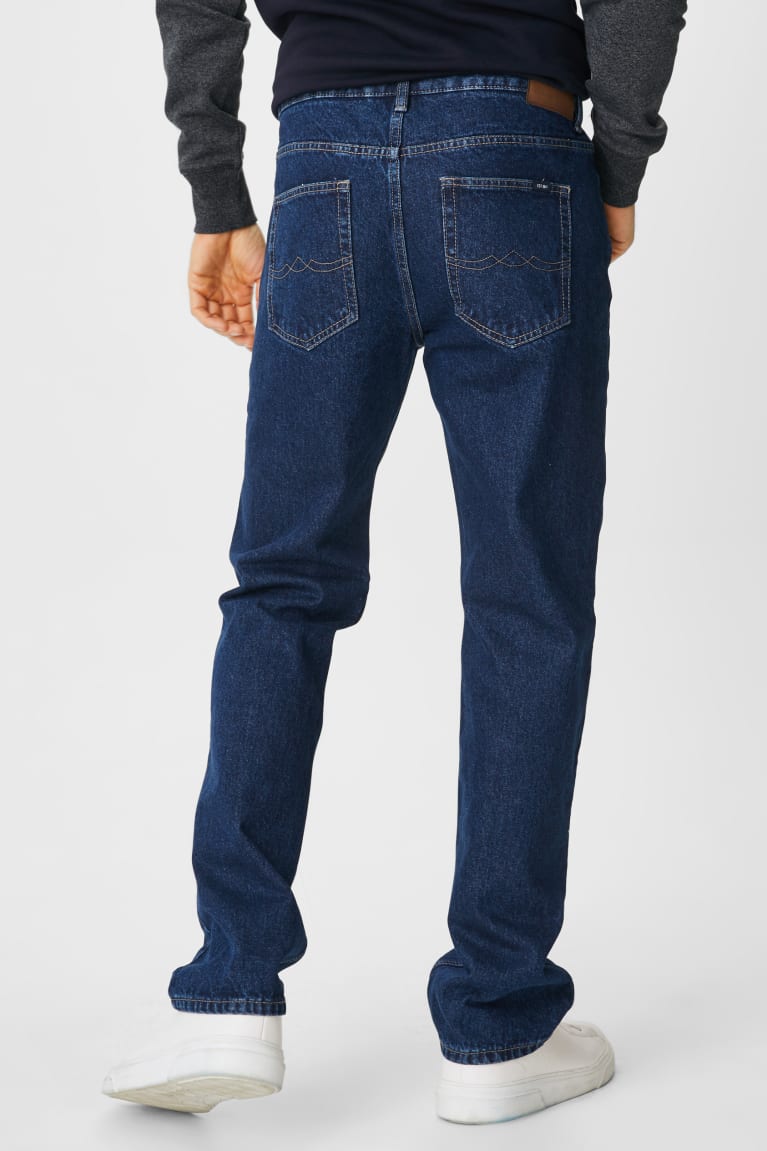 Denim Dark Blue C&A Regular Recycled Men's Jeans | FPRMW-2471