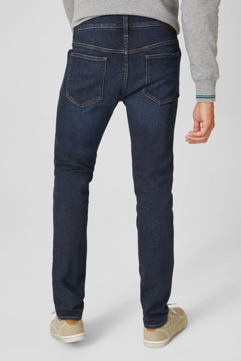 Denim Dark Blue C&A Skinny Lycra® Men's Jeans | EHMGX-1362