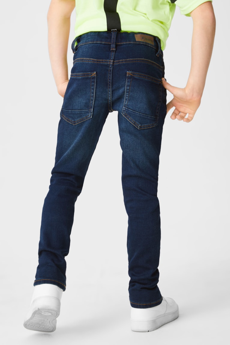 Denim Dark Blue C&A Skinny Organic Cotton Boys' Jeans | XBSCP-9402