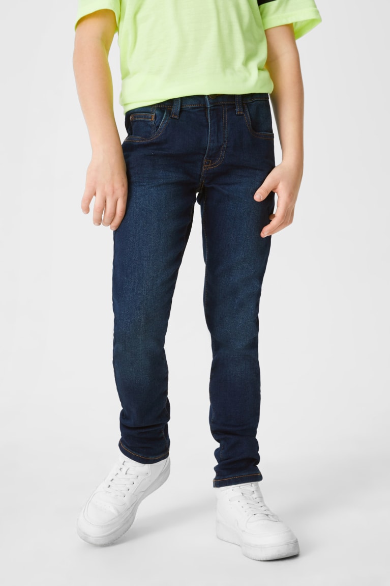 Denim Dark Blue C&A Skinny Organic Cotton Boys' Jeans | XBSCP-9402