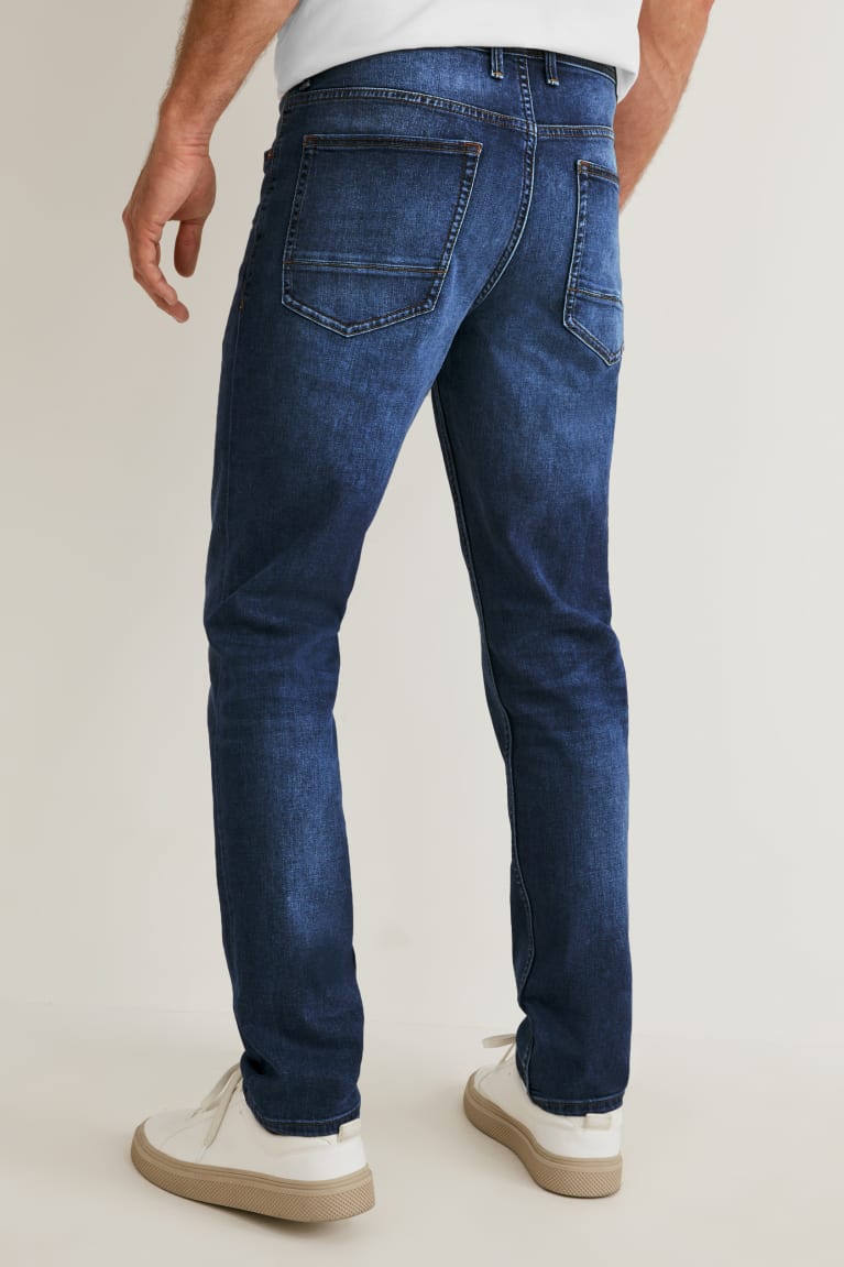 Denim Dark Blue C&A Slim Coolmax® Ecomade Lycra® Men's Jeans | YQAZD-5419