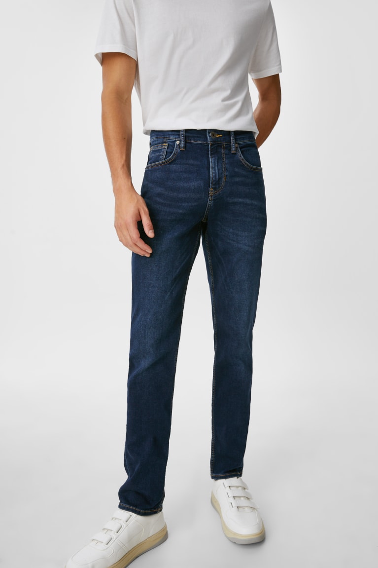 Denim Dark Blue C&A Slim Flex Jog Denim Men's Jeans | KSGWE-7480