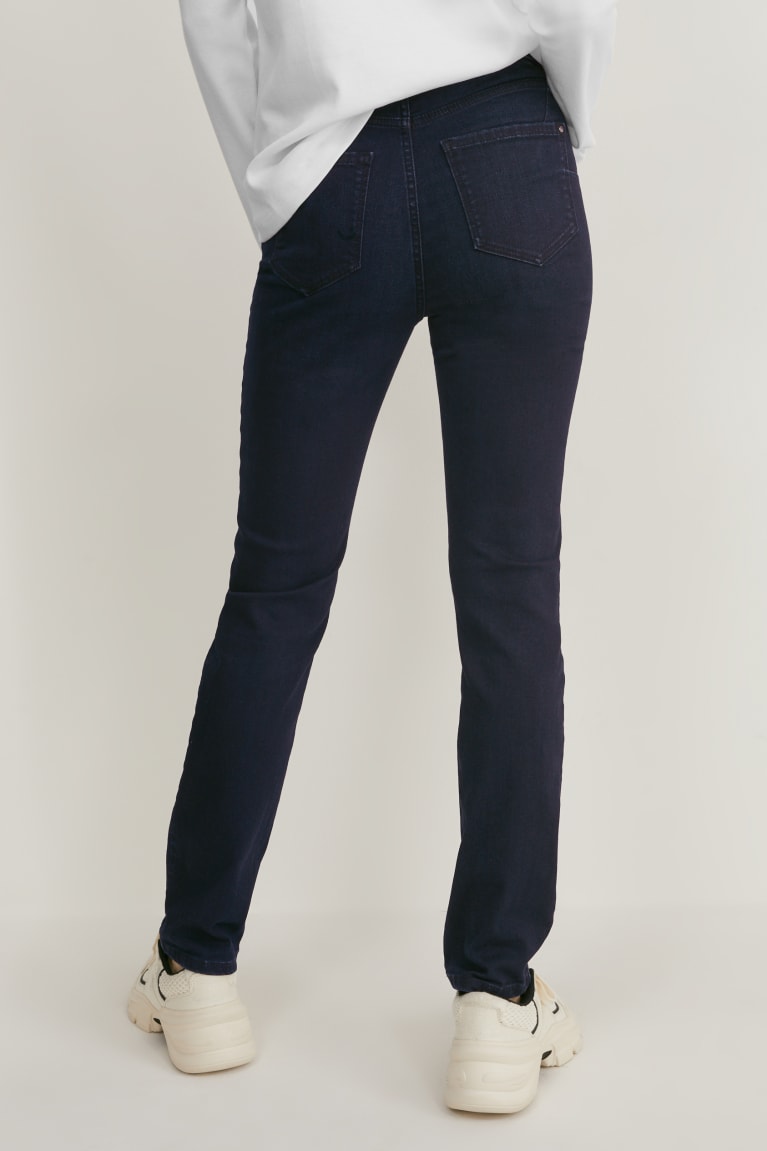 Denim Dark Blue C&A Slim High Waist Shaping Women's Jeans | TOQCU-5413