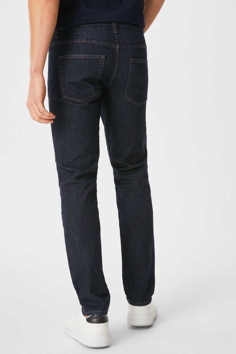 Denim Dark Blue C&A Slim Lycra® Men's Jeans | OTBUK-5803