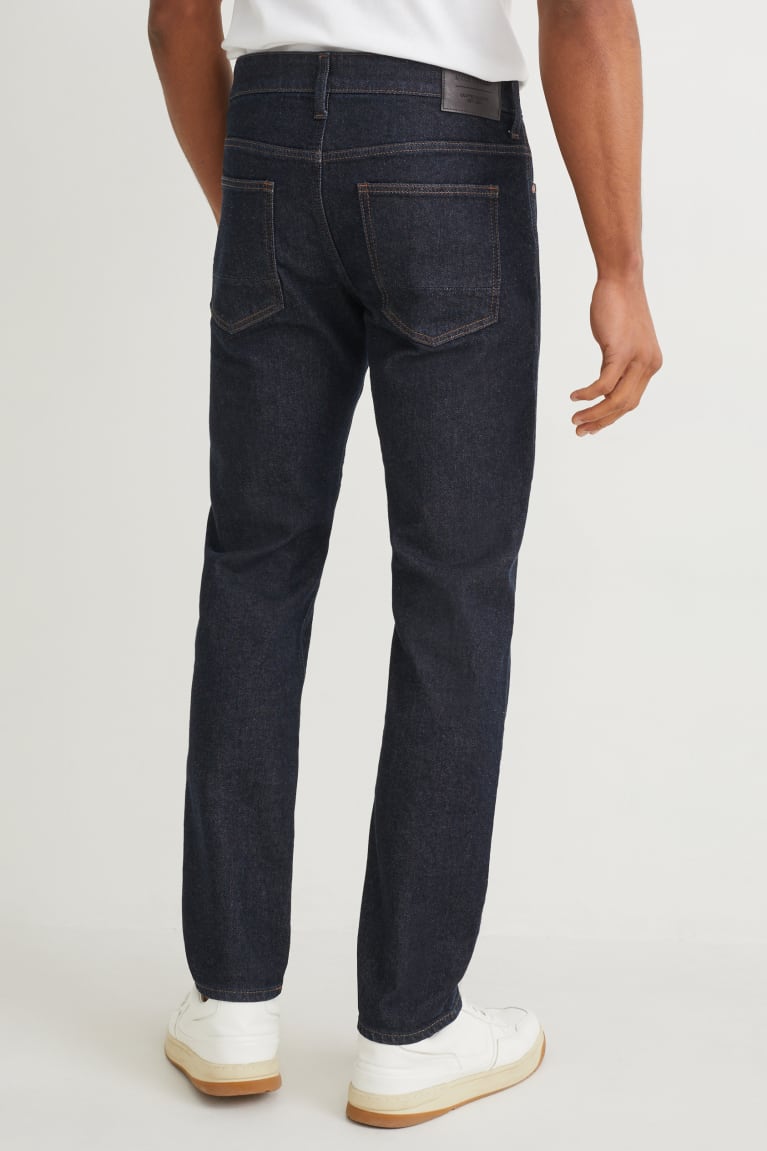 Denim Dark Blue C&A Slim Lycra® Men's Jeans | WKZYC-0574