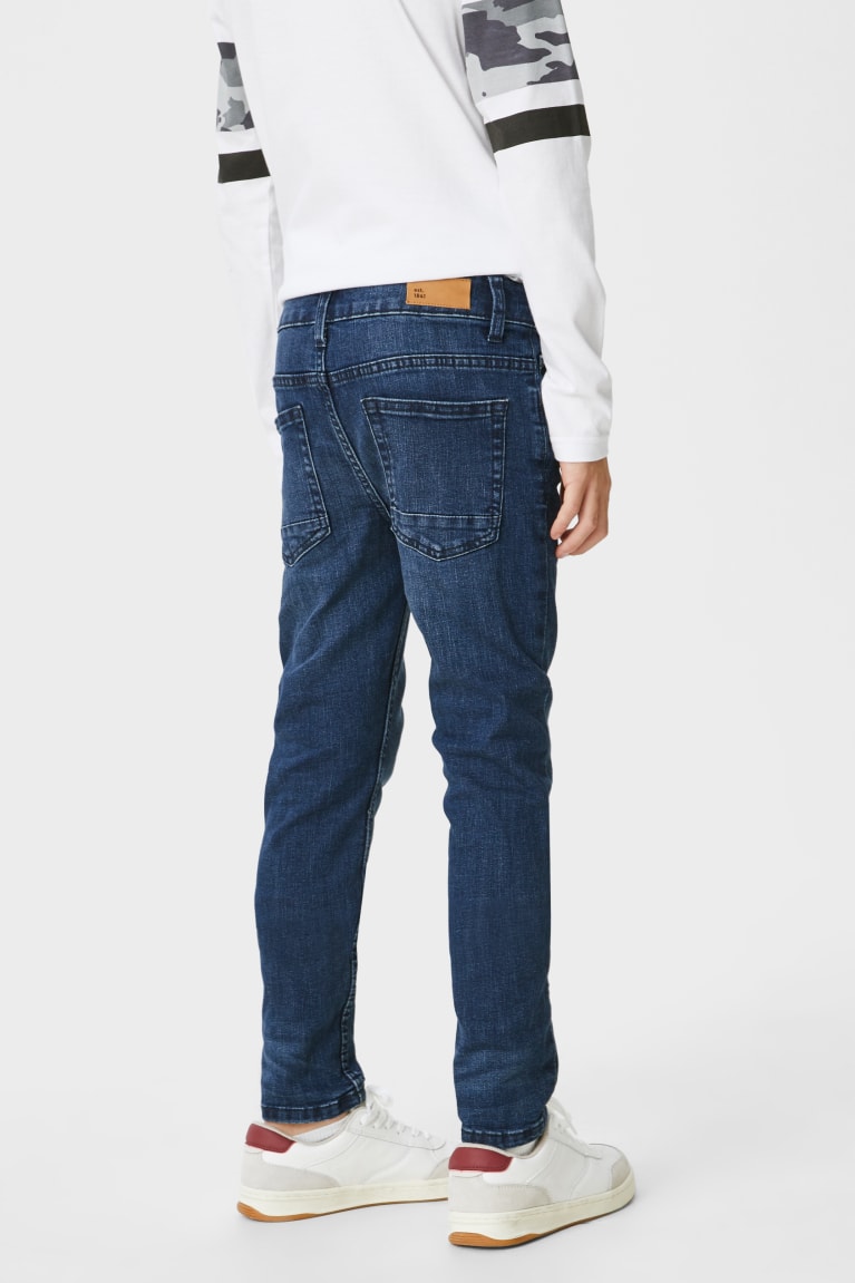 Denim Dark Blue C&A Slim Organic Cotton Boys' Jeans | RMPWQ-1624