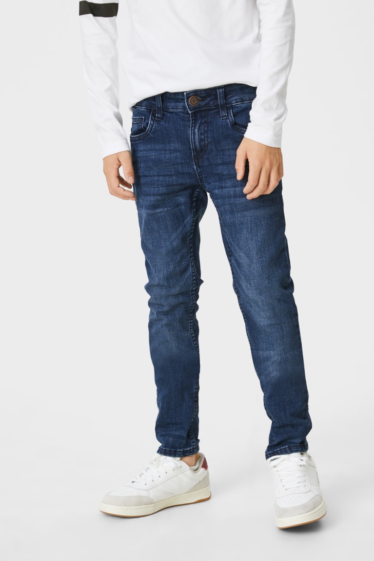 Denim Dark Blue C&A Slim Organic Cotton Boys' Jeans | RMPWQ-1624