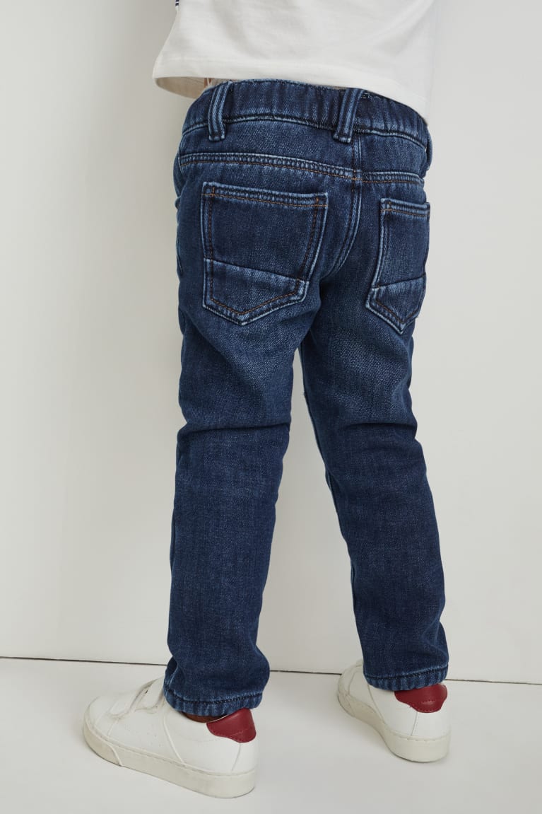 Denim Dark Blue C&A Slim Thermal Boys' Trousers | LSFQW-2175