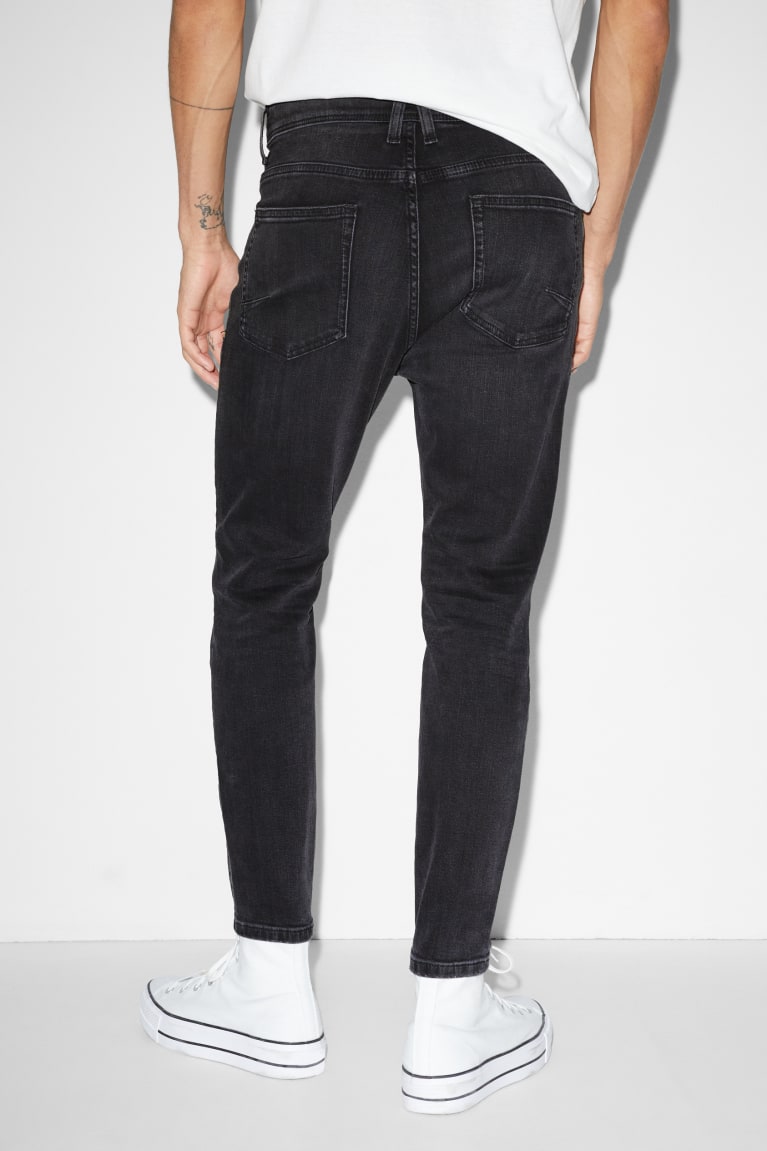 Denim Dark Gray C&A Carrot Lycra® Men's Jeans | VNXQZ-7239