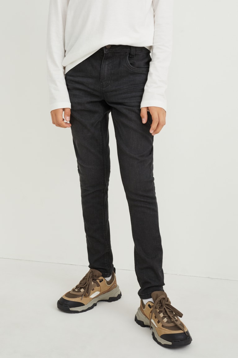 Denim Dark Gray C&A Regular Genderneutral Lycra® Boys' Trousers | GZPOE-9123