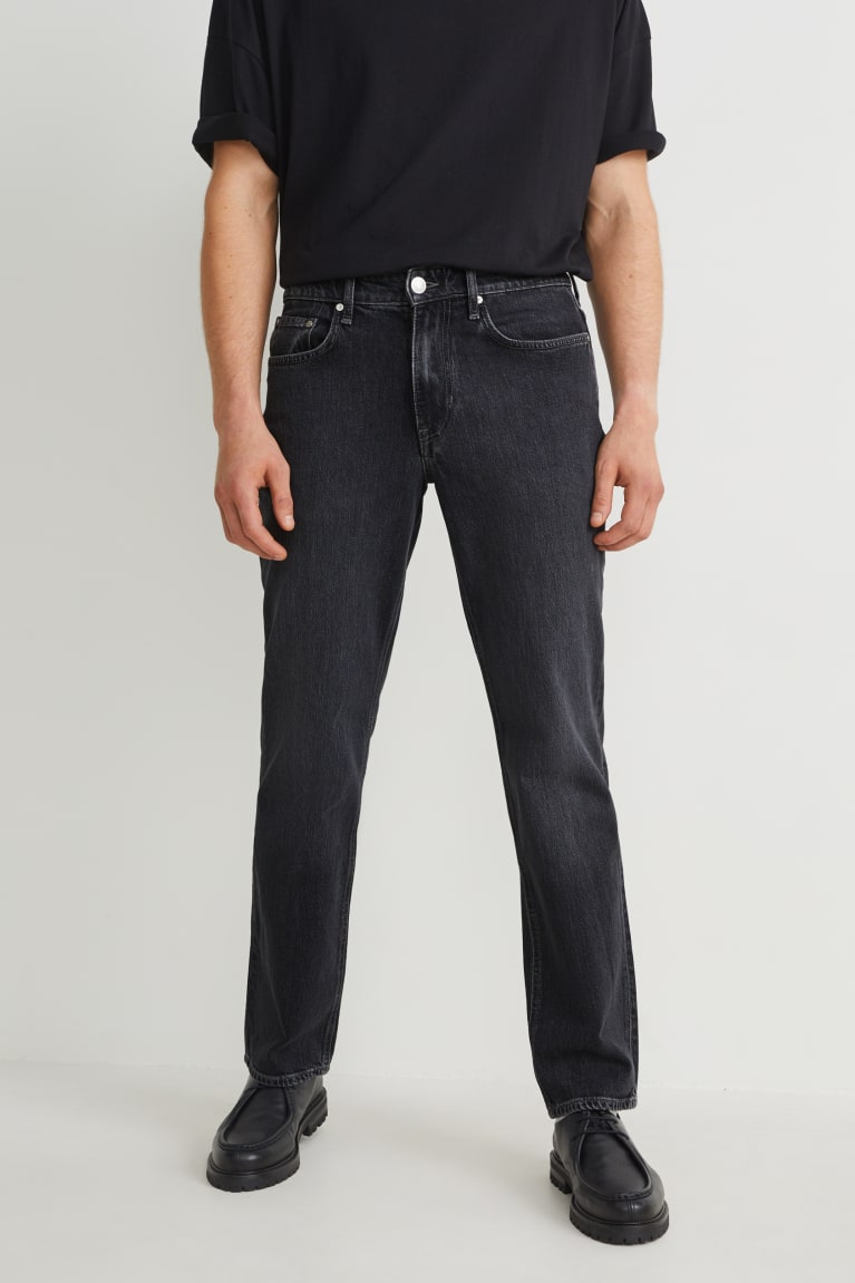 Denim Dark Gray C&A Regular Men's Jeans | LXOPN-8256