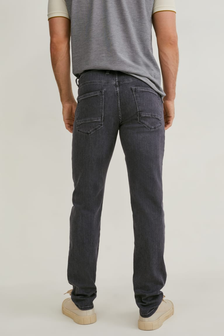 Denim Dark Gray C&A Slim Recycled Men's Jeans | FTIEQ-9704