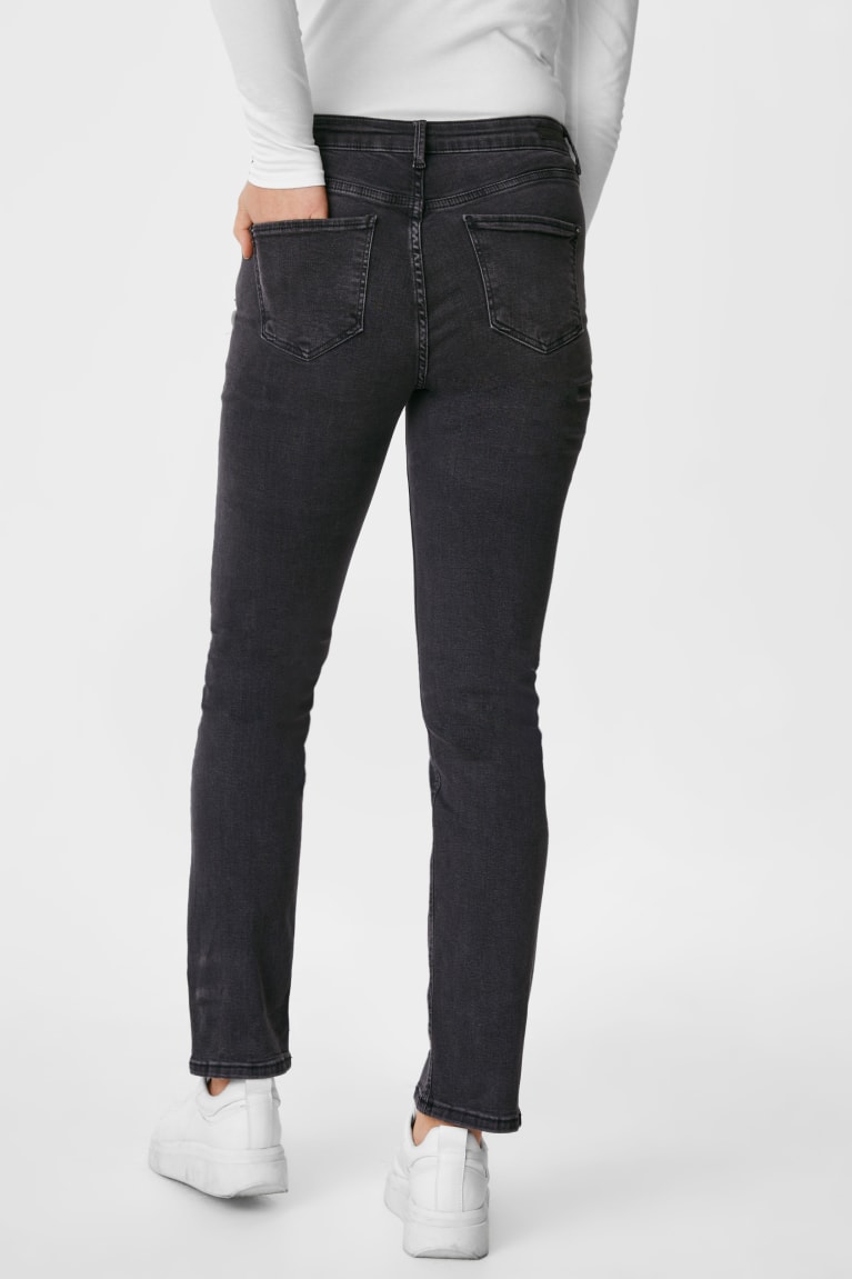 Denim Dark Gray C&A Straight Women's Jeans | DZKLB-0872