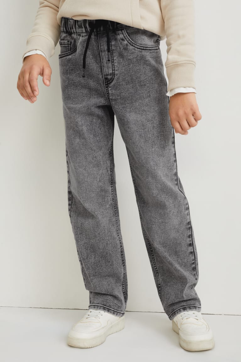 Denim Gray C&A Loose Fit Boys' Trousers | CXBIE-3846