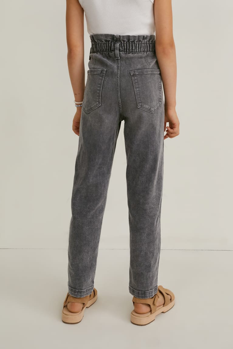 Denim Gray C&A Regular Girls' Jeans | QZJAB-6853