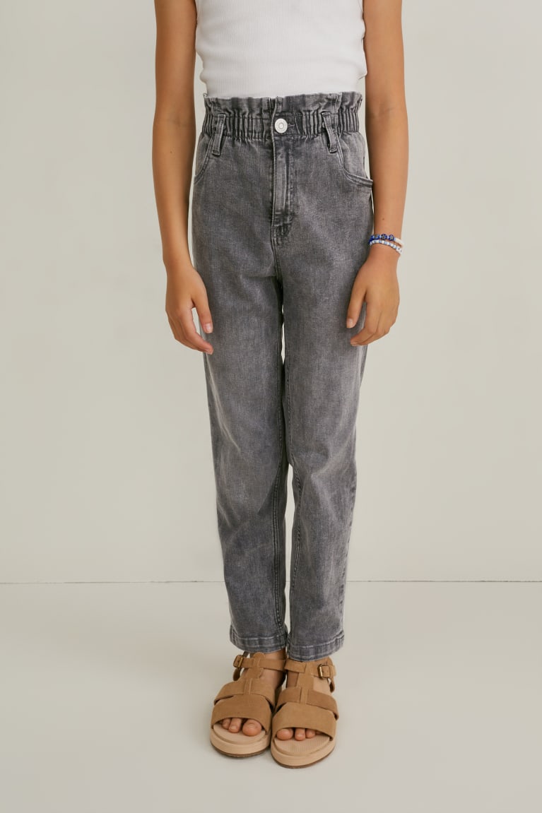 Denim Gray C&A Regular Girls' Jeans | QZJAB-6853