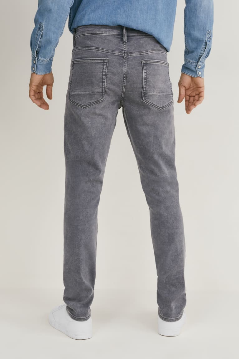 Denim Gray C&A Skinny Flex Jog Denim Recycled Men's Jeans | TDRFH-6298