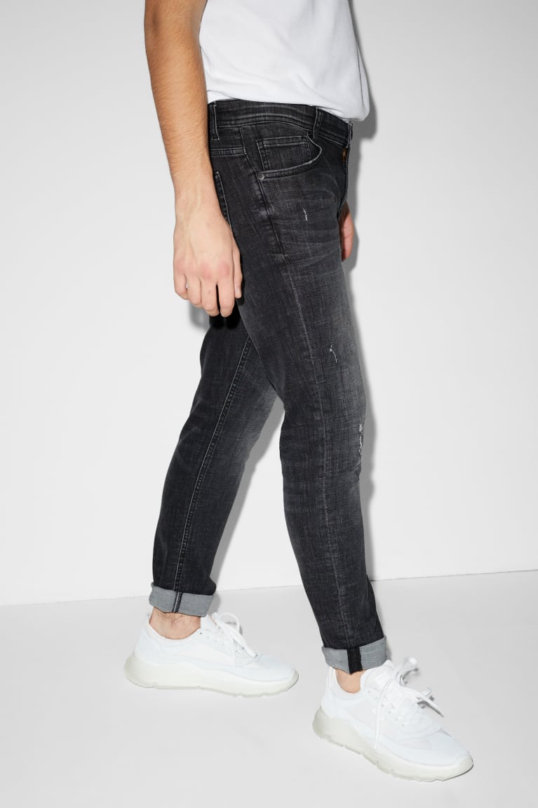 Denim Gray C&A Skinny Lycra® With Recycled Cotton Men's Jeans | PXLNV-4079