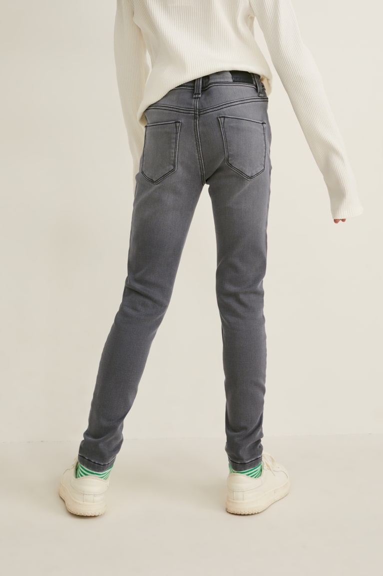 Denim Gray C&A Skinny Thermal Girls' Jeans | KIONX-8659