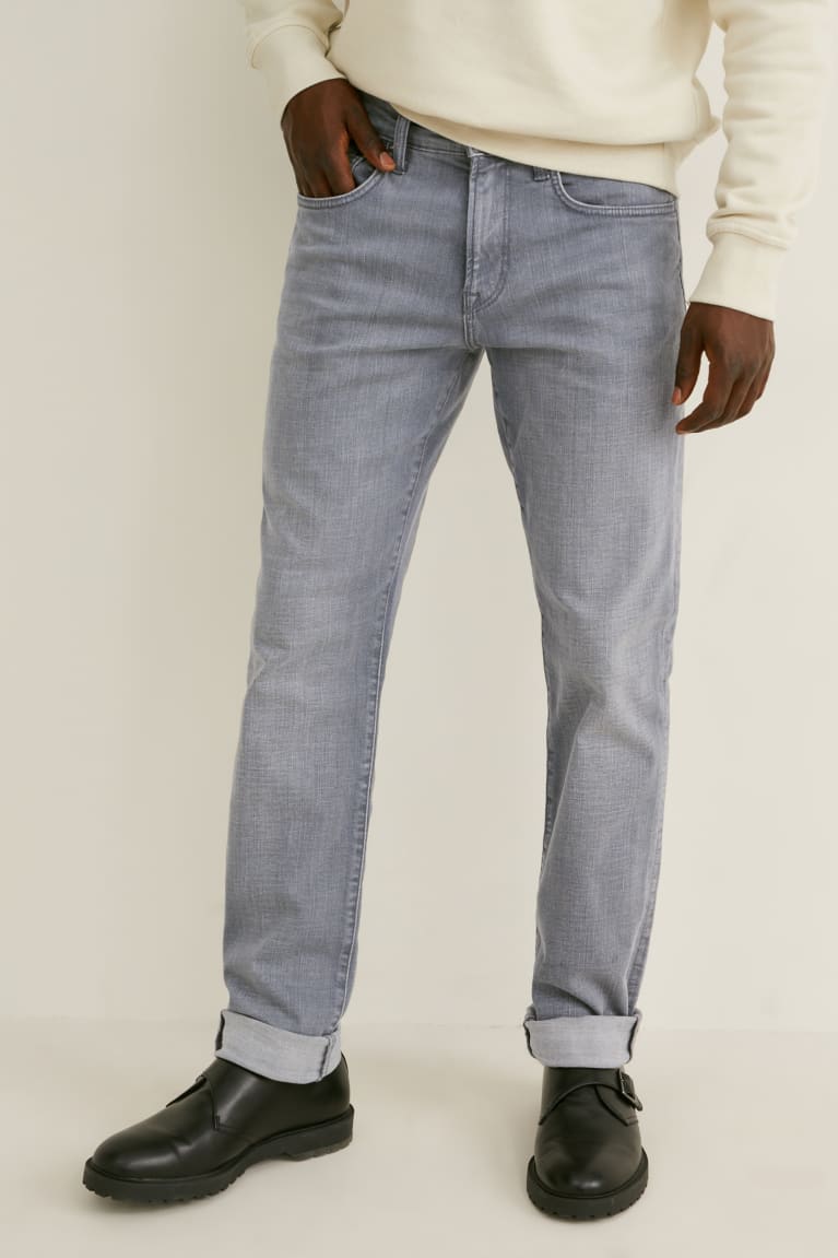 Denim Gray C&A Slim Lycra® Men's Jeans | GHCDY-7893