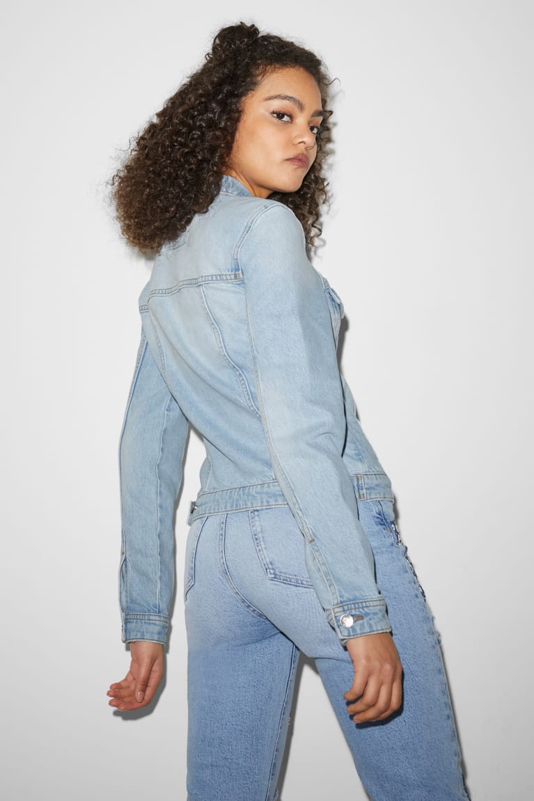 Denim Light Blue C&A Clockhouse Denim Women's Jackets | BUXCJ-4897