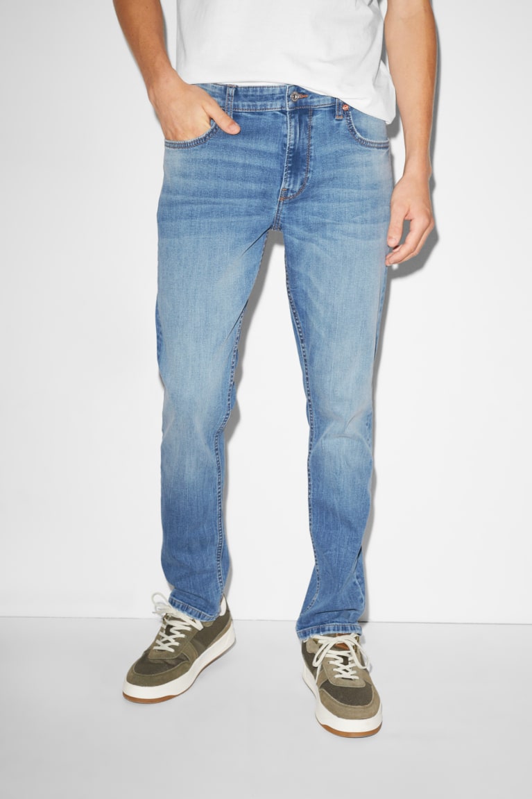 Denim Light Blue C&A Clockhouse Slim Lycra® Men's Jeans | SIGUX-9187