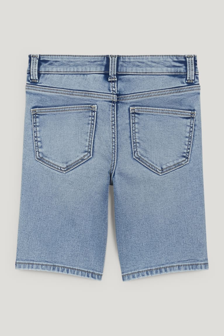 Denim Light Blue C&A Denim Bermuda Girls' Trousers | DIXEP-2974