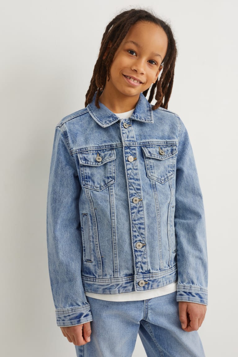 Denim Light Blue C&A Denim Girls' Jackets | NFWYZ-3024