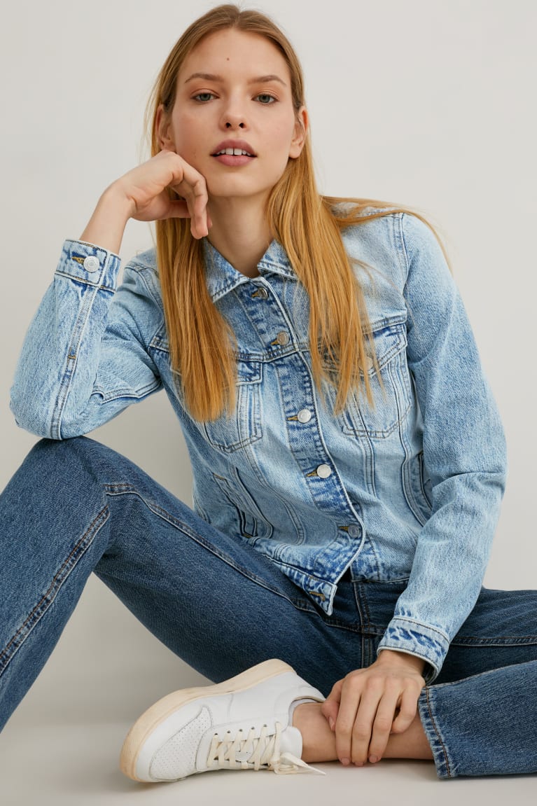 Denim Light Blue C&A Denim Women's Jackets | HYFUB-2739