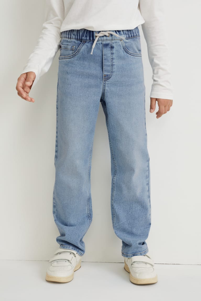 Denim Light Blue C&A Loose Fit Boys' Trousers | FZGVE-8571