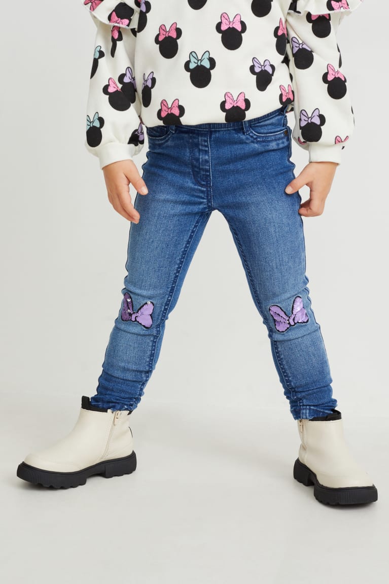 Denim Light Blue C&A Minnie Mouse Jegging Girls' Jeans | JVWIN-8420