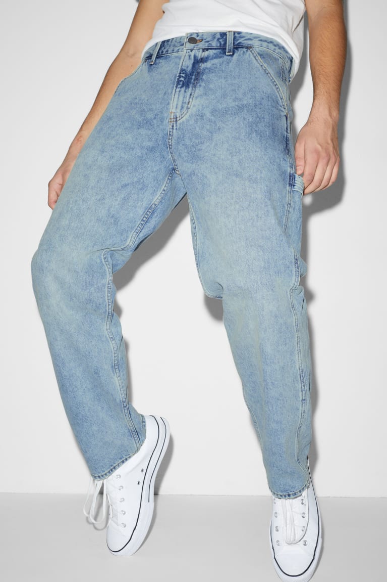 Denim Light Blue C&A Relaxed Men's Jeans | MSTGK-4678