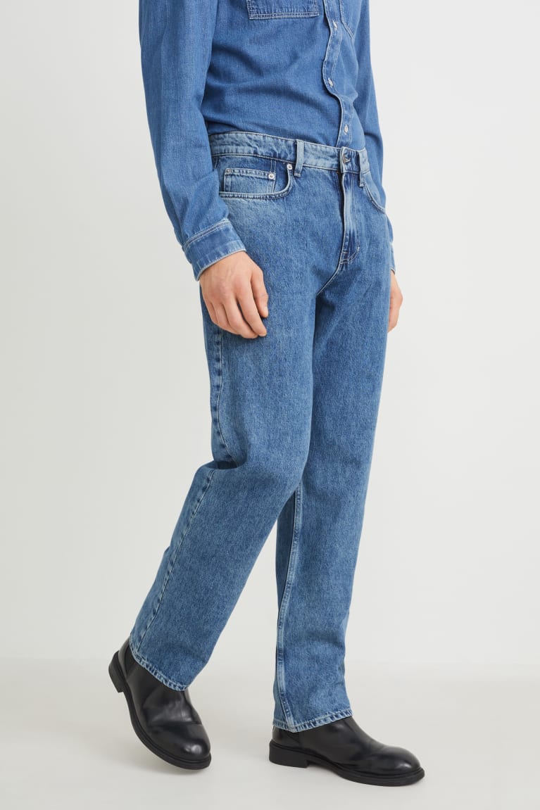 Denim Light Blue C&A Relaxed Men's Jeans | WAXEQ-9350