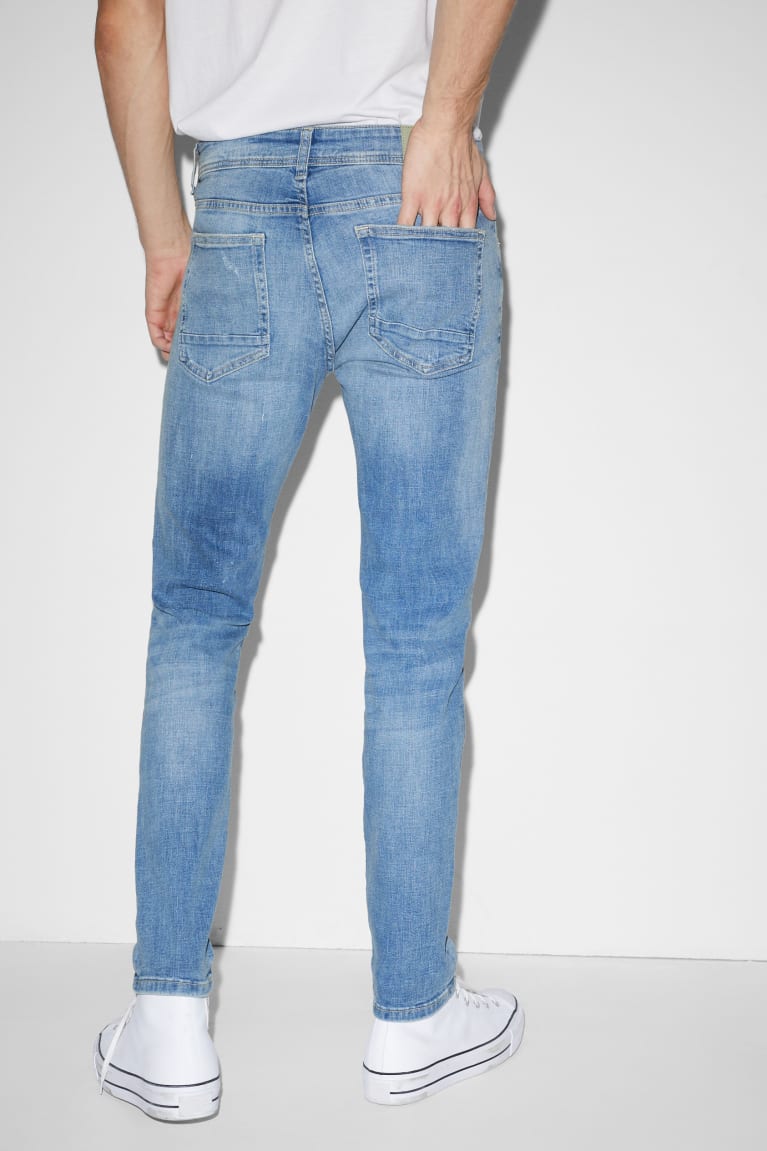 Denim Light Blue C&A Skinny Lycra® With Recycled Cotton Men's Jeans | GEZSU-8647