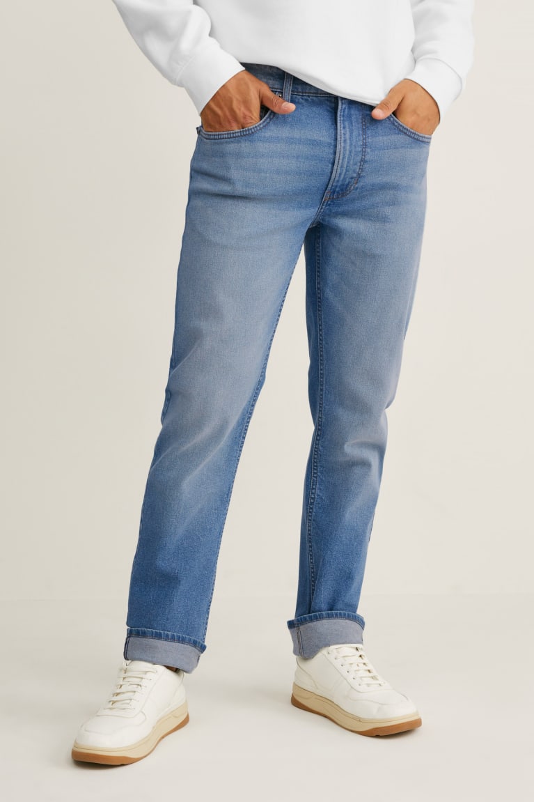 Denim Light Blue C&A Slim Lycra® Men's Jeans | BJSDZ-2814